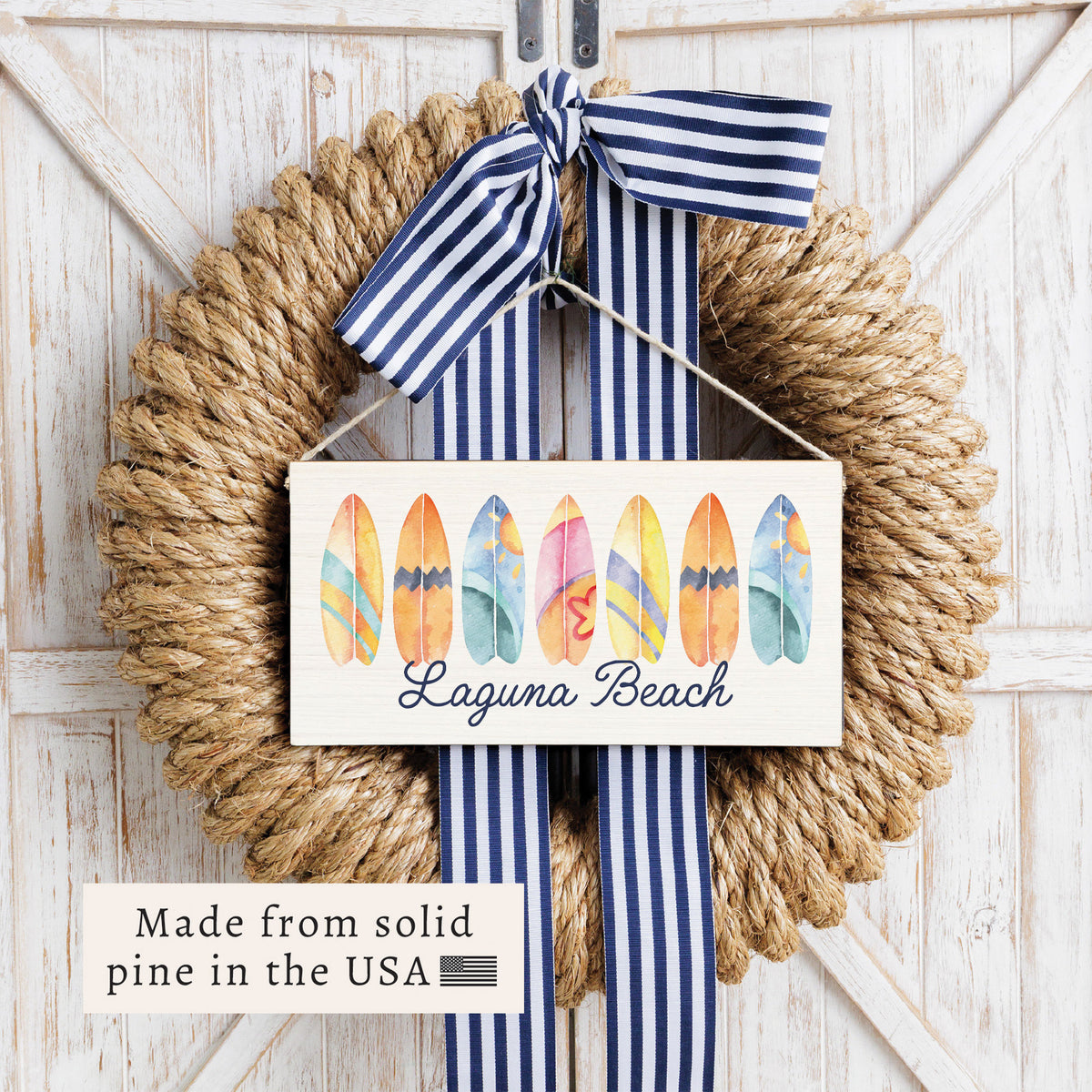 Surfboards Personalized Twine Sign