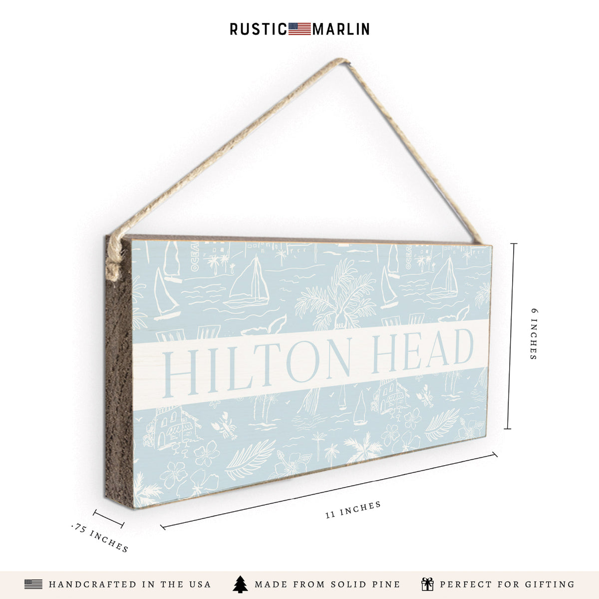 Ocean Breeze Personalized Twine Sign