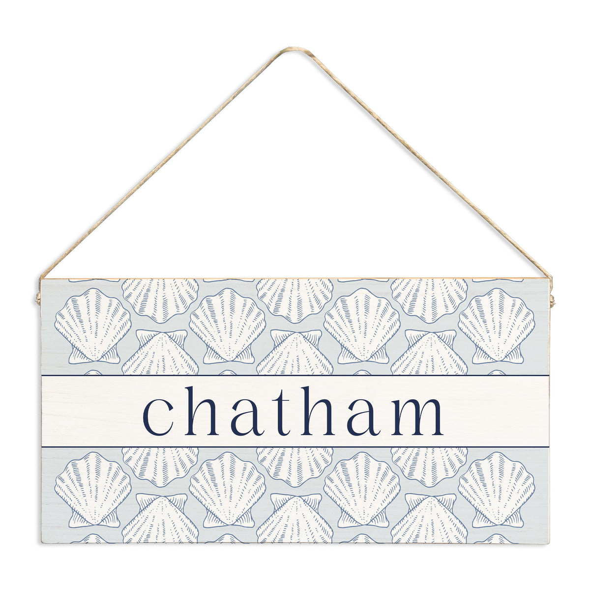 Scallop Shells Welcome Personalized Twine Sign