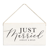 Just Married Personalized Twine Sign