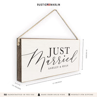 Just Married Personalized Twine Sign