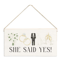 Wedding Icons Personalized Twine Sign