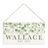 Eucalyptus Personalized Twine Sign
