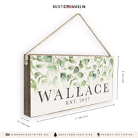 Eucalyptus Personalized Twine Sign