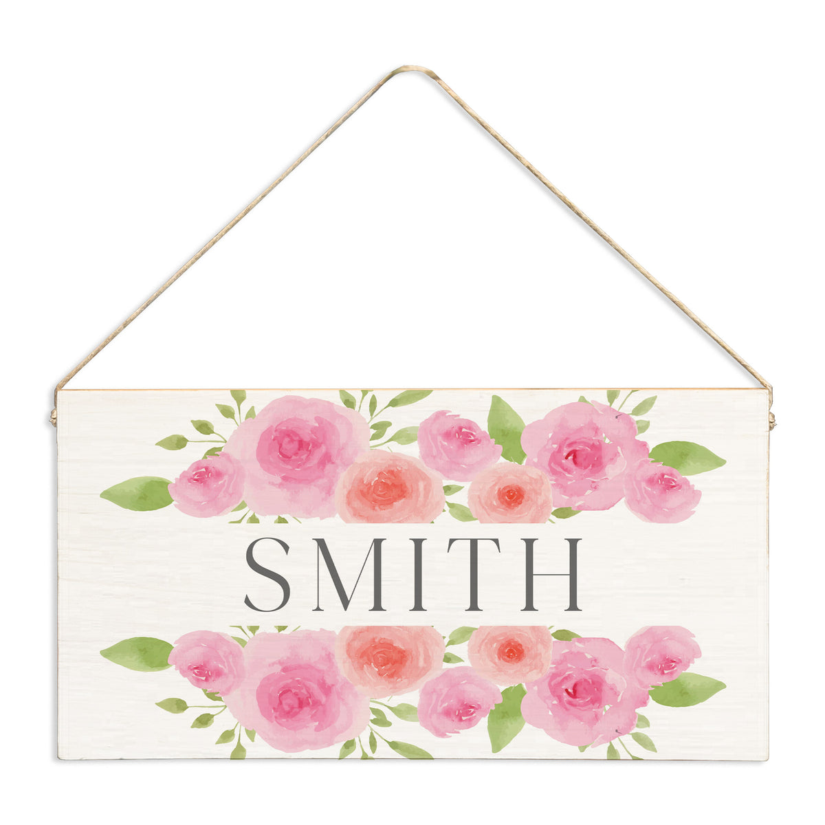 Roses Personalized Twine Sign