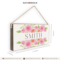 Roses Personalized Twine Sign