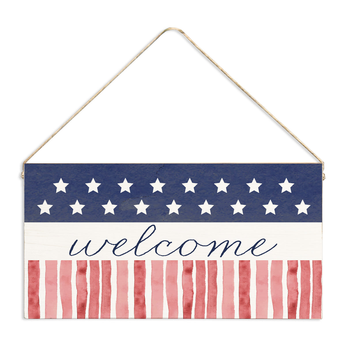 Star Spangled Personalized Twine Sign