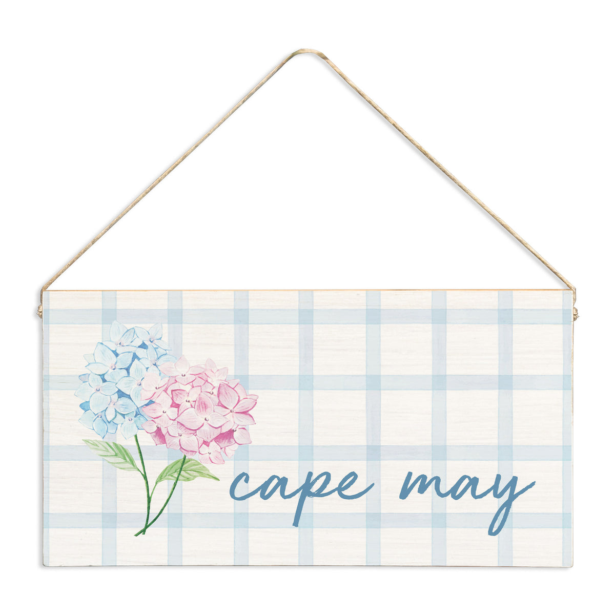 Hydrangeas Pastel Personalized Twine Sign