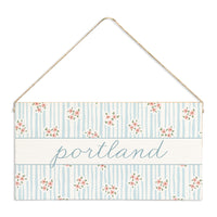 Blush Bloom Personalized Twine Sign