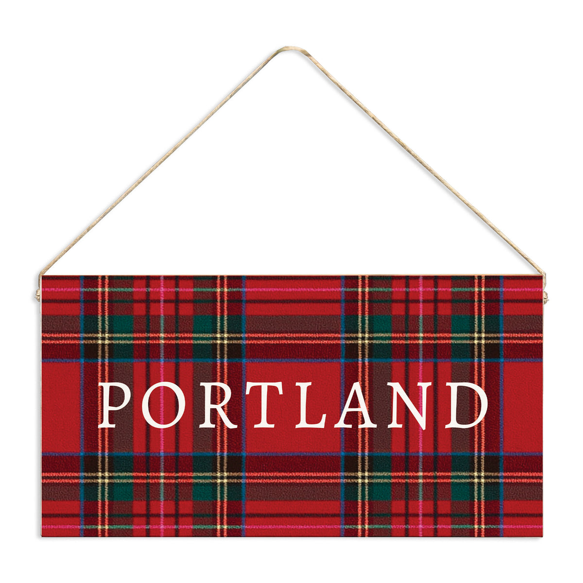 Classic Tartan Personalized Twine Sign