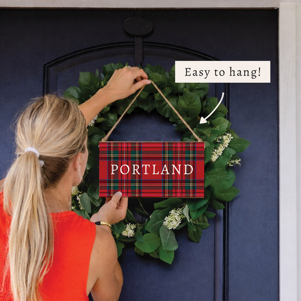 Classic Tartan Personalized Twine Sign
