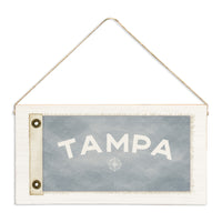 Vintage Flag Compass Personalized Twine Sign