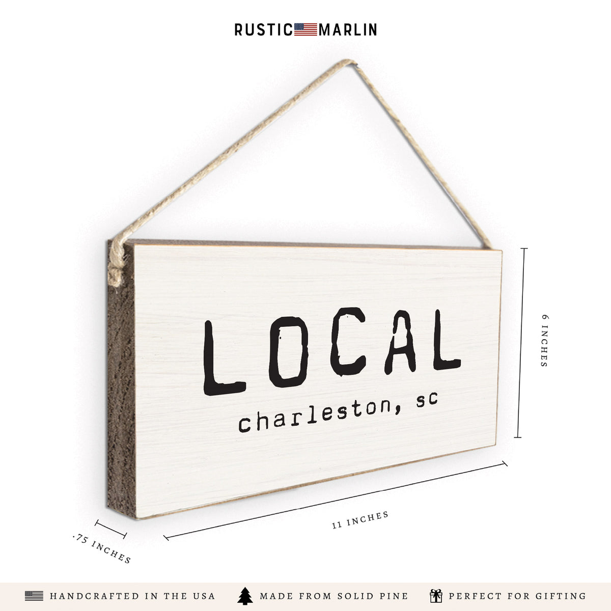 Local City Personalized Twine Sign