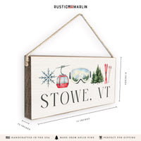 Ski Icons Personalized Twine Sign