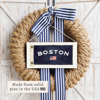 American Vintage Flag Personalized Twine Sign