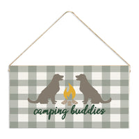 Camping Dog Buddies Twine Sign
