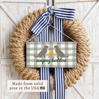 Camping Dog Buddies Twine Sign