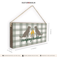 Camping Dog Buddies Twine Sign