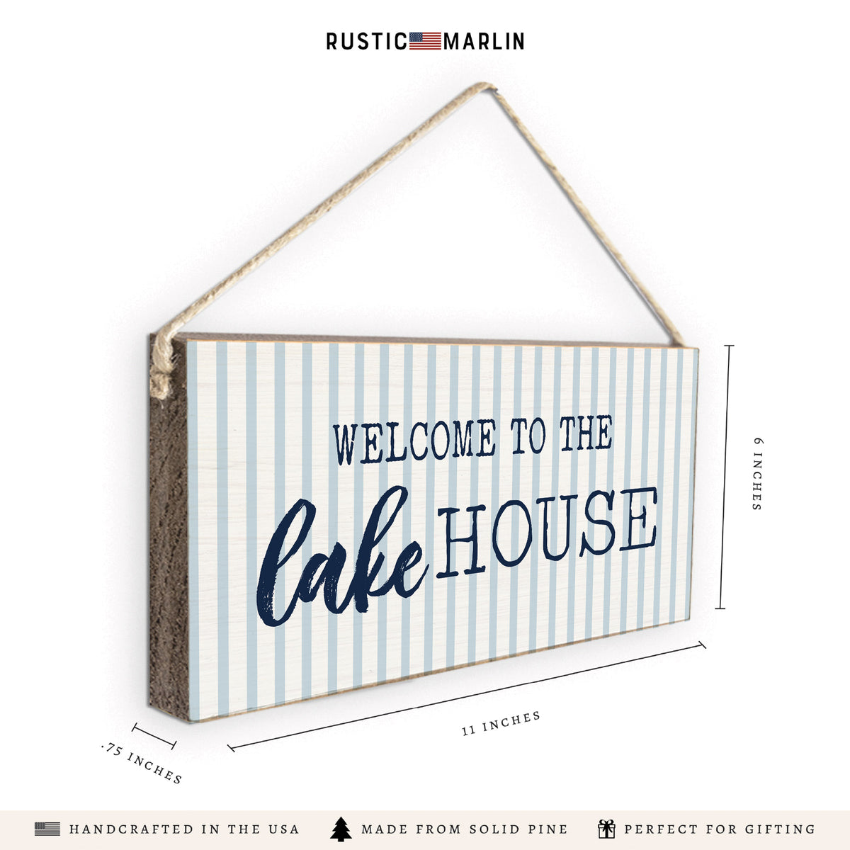 Welcome To The Lake House Twine Sign