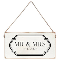 Antique Mr & Mrs  Est 2025 Twine Sign
