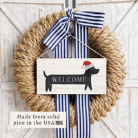 Holiday Dog Welcome Twine Sign