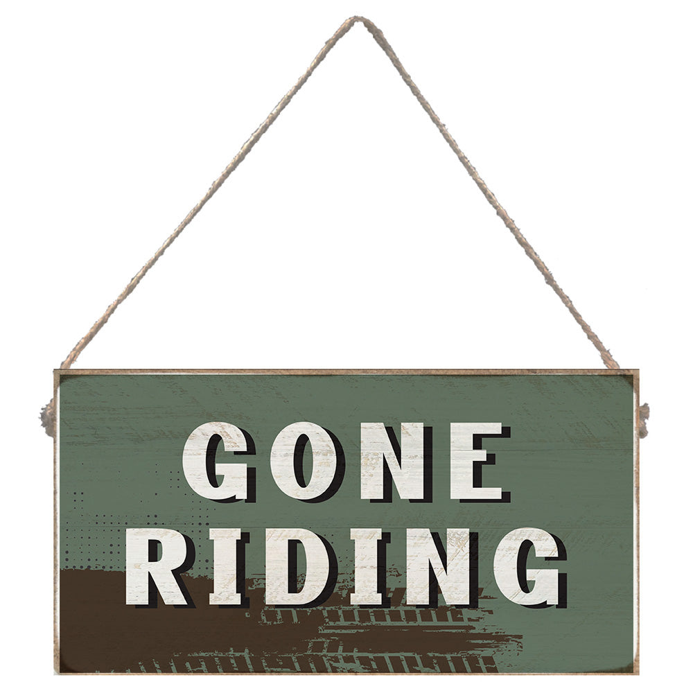 Gone Riding Twine Sign