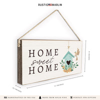 Home Sweet Home Birds Twine Sign