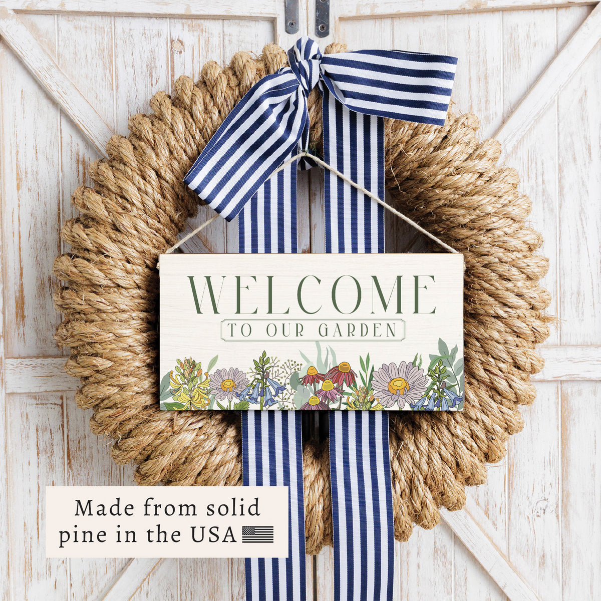 Welcome To Our Garden Twine Sign