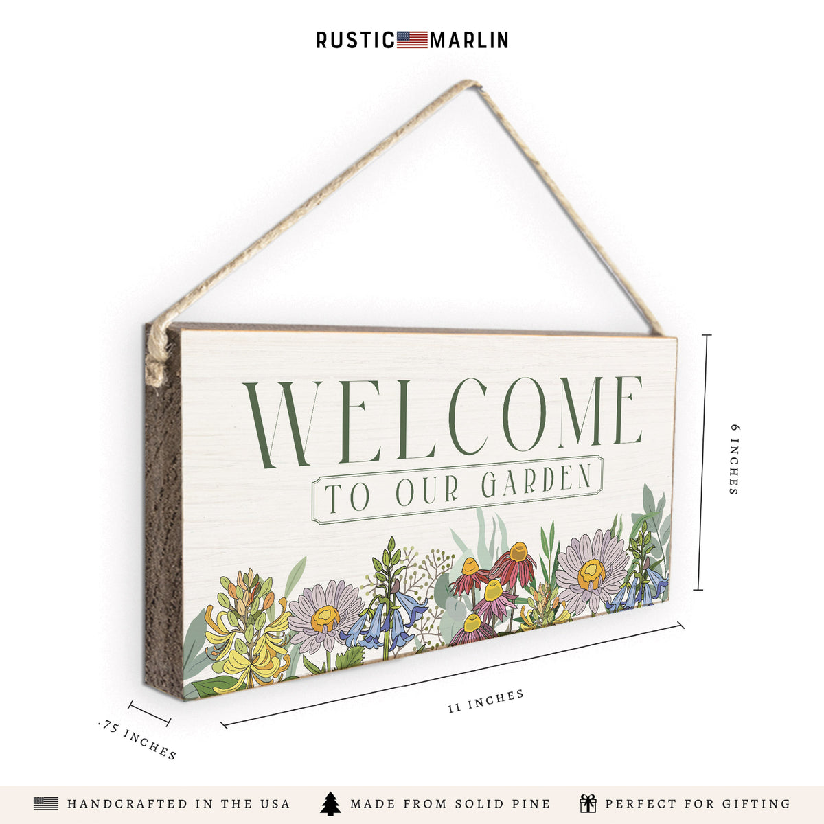 Welcome To Our Garden Twine Sign