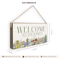 Welcome To Our Garden Twine Sign
