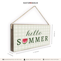 Hello Summer Watermelon Twine Sign