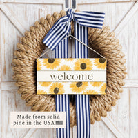 Sunflower Welcome Twine Sign