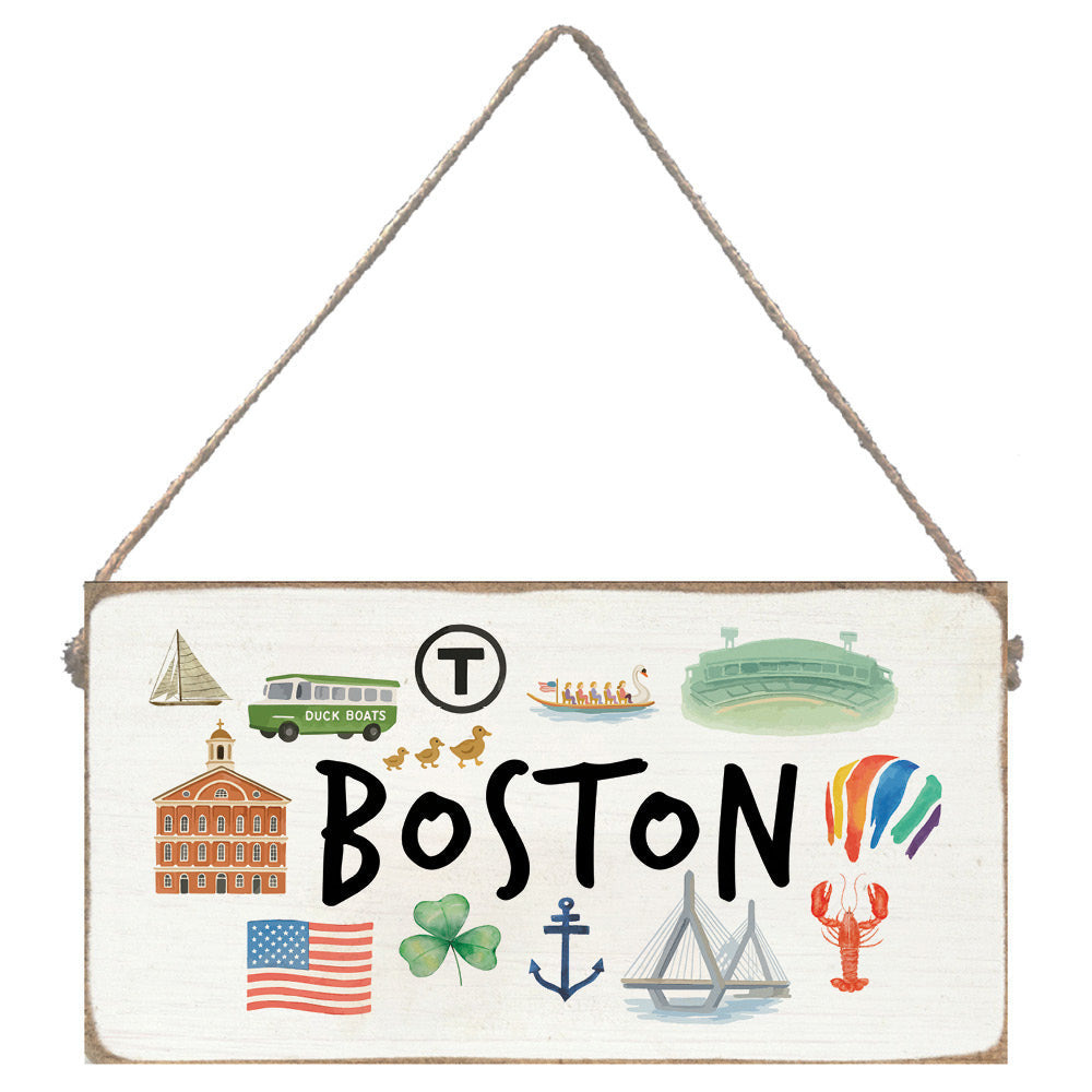 Boston Icon Twine Sign