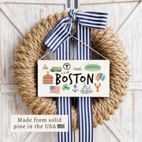 Boston Icons Twine Sign