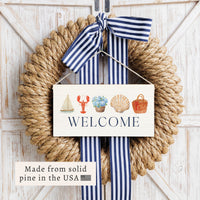 Coastal Icons Welcome Twine Sign