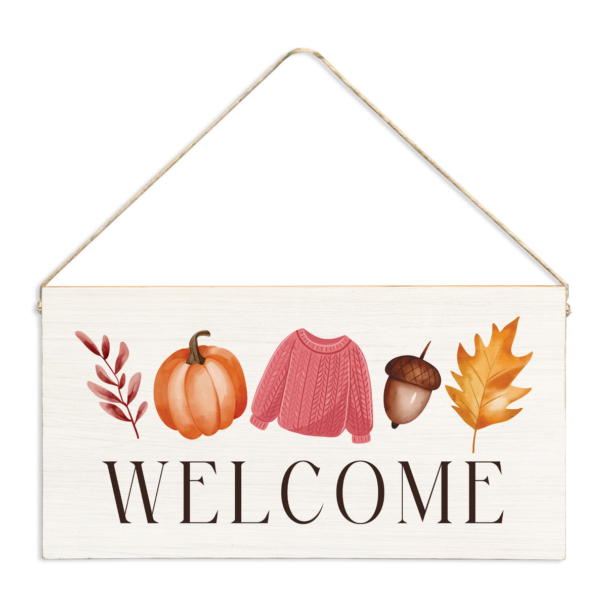 Fall Icons Welcome Twine Sign