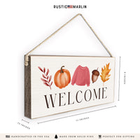 Fall Icons Welcome Twine Sign