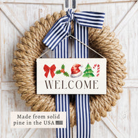 Christmas Icons Welcome Twine Sign