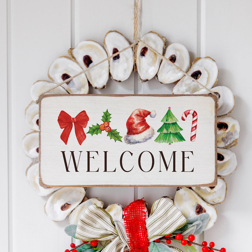 Watercolor Christmas Icons Twine Sign