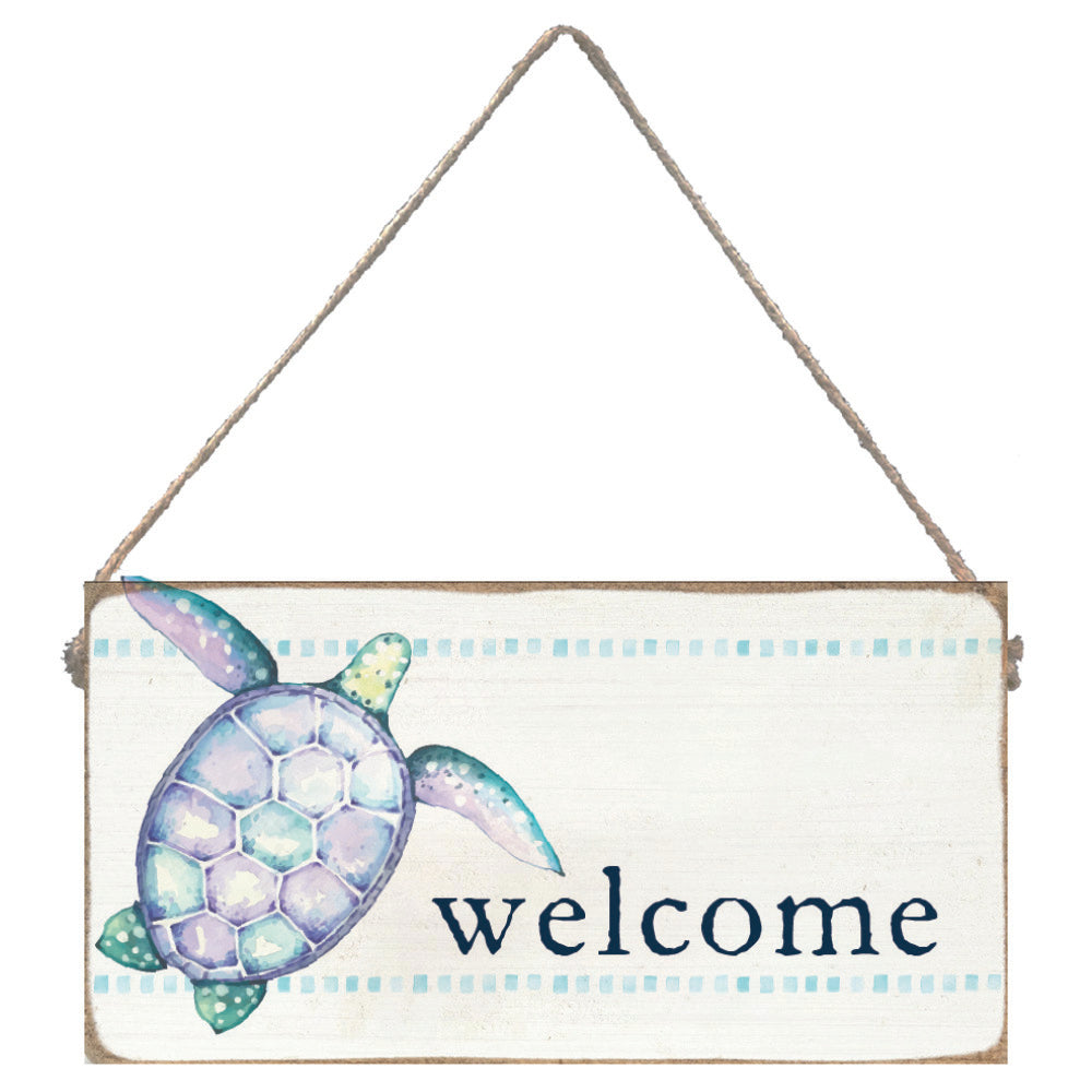 Sea Turtle Welcome Twine Sign