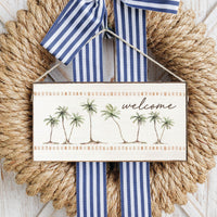 Palm Tree Welcome Twine Sign