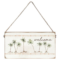 Palm Tree Welcome Twine Sign