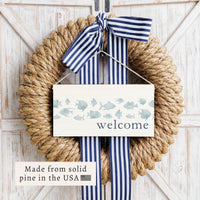 Fish Welcome Twine Sign