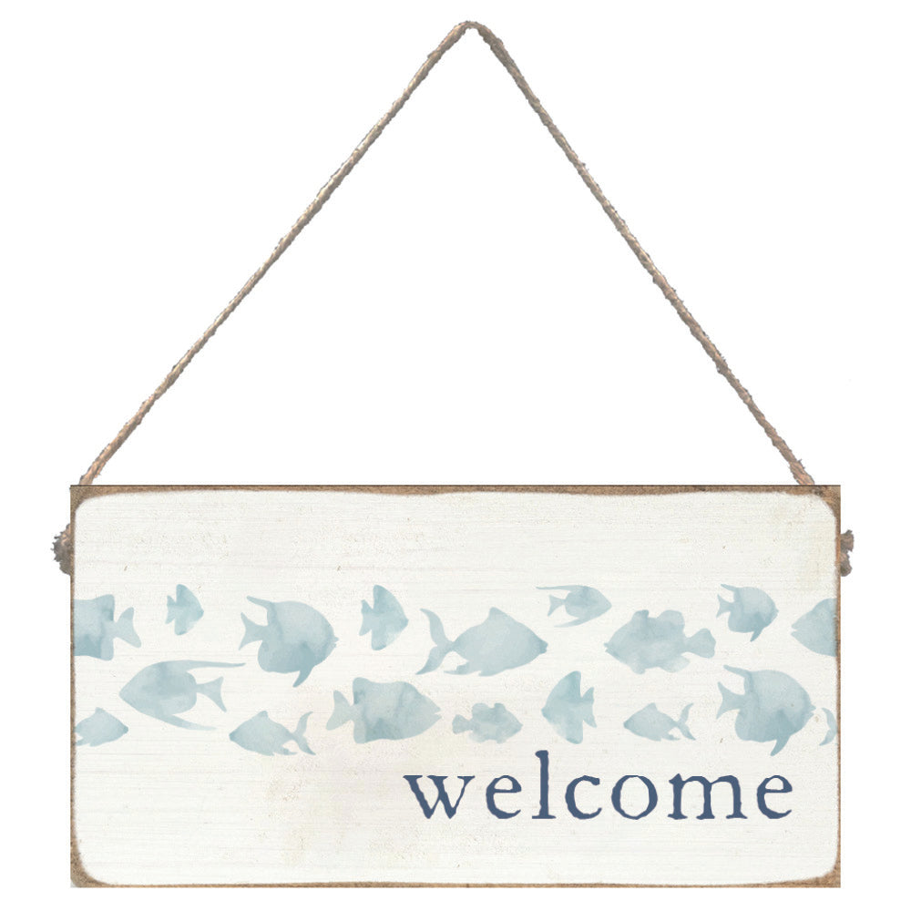 Fish Welcome Twine Sign