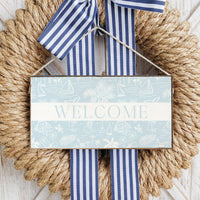 Ocean Breeze Welcome Twine Sign