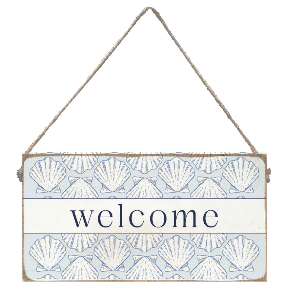 Welcome Shells Twine Sign
