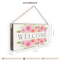 Roses Welcome Twine Sign