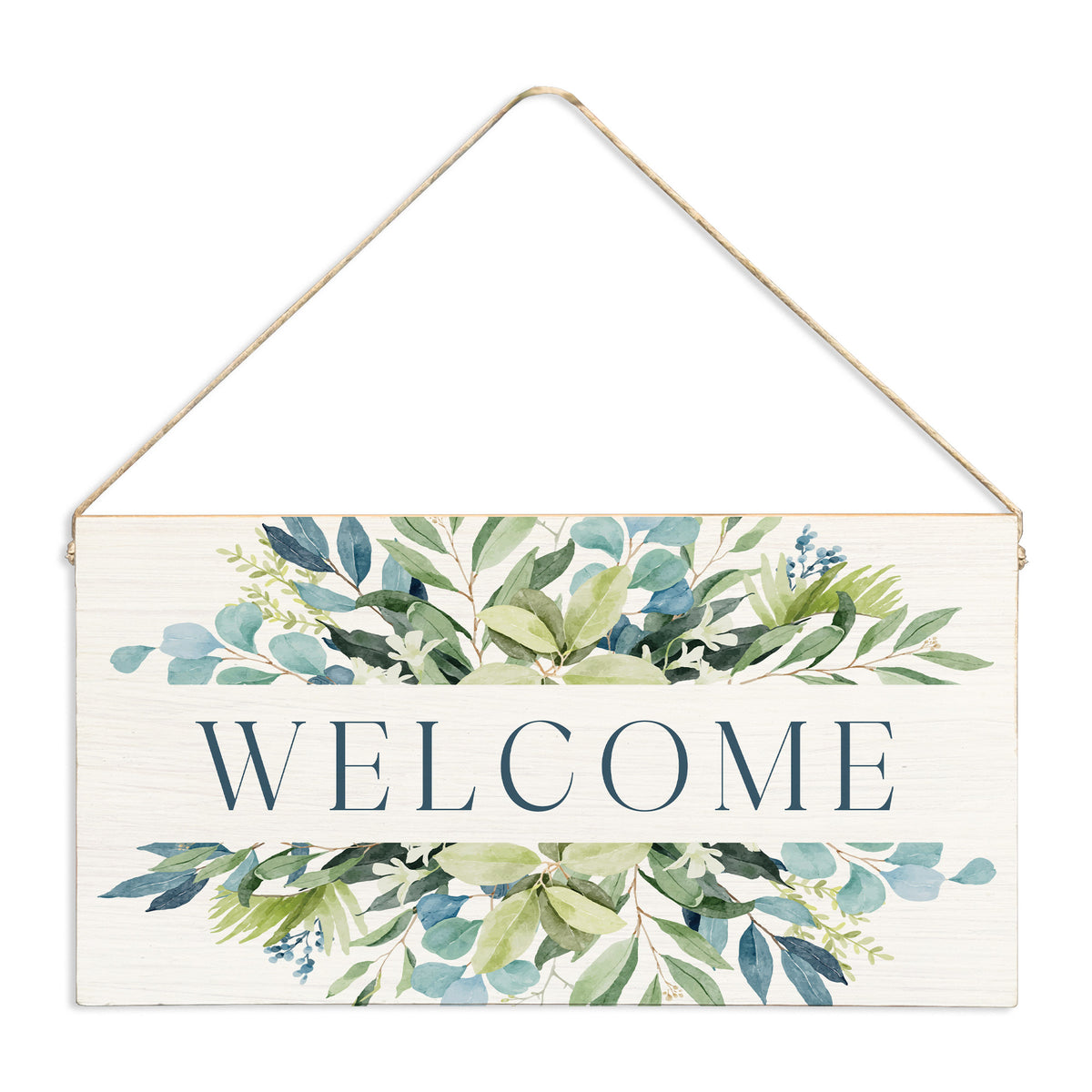 Greenery Welcome Twine Sign