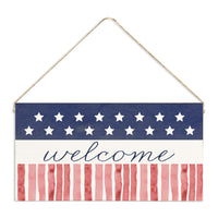 Star Spangled Welcome Twine Sign