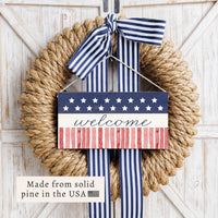 Star Spangled Welcome Twine Sign